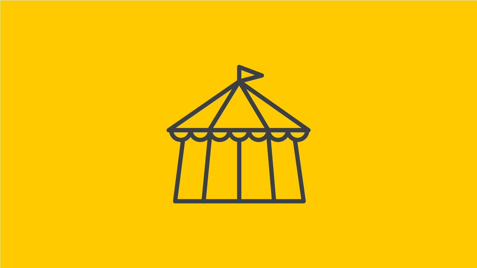 Icon eines Zirkuszelts für Aktivitäten