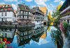 Die Altstadt von Straßburg mit Fachwerkhäusern und einem Fluss