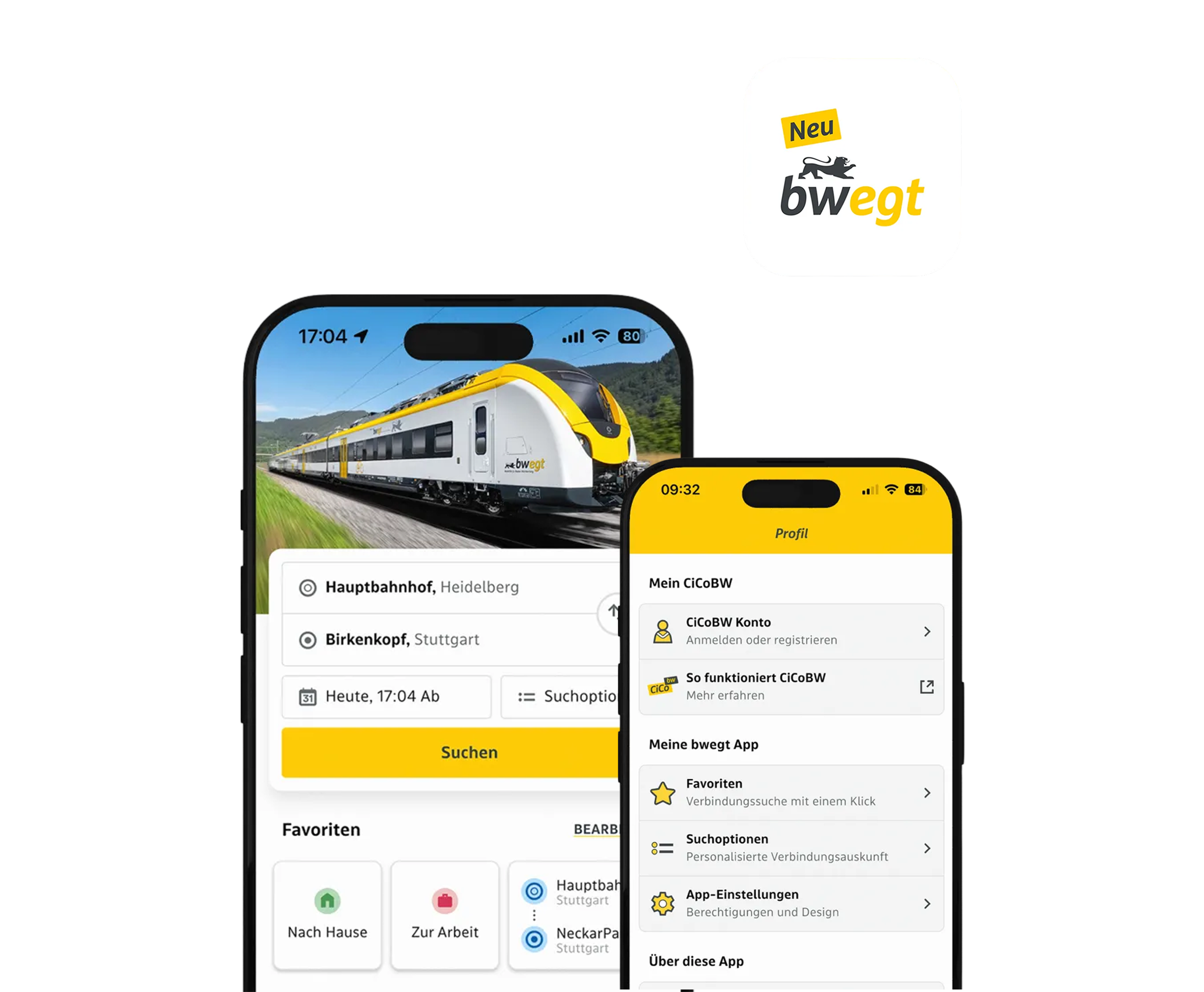 bwegt-App Einblick auf dem Smartphone