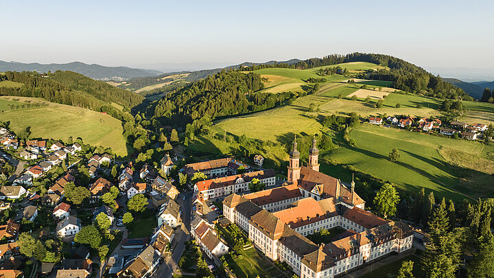 Dorf aus der Vogelperspektive