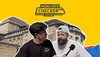 YouTube-Thumbnail auf gelbem Hintergrund mit dem Logo „MOBILITÄTS CHECKER bwegt“. Im Vordergrund unterhalten sich zwei Männer; der linke im schwarzen T-Shirt hält dem rechten Mann mit Bart und hellblauer Kappe ein Mikrofon hin. Im Hintergrund ist ein historisches Theatergebäude aus Sandstein zu sehen.