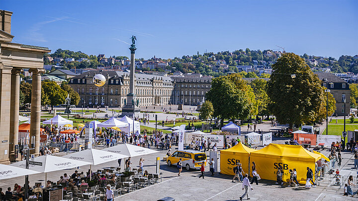 Europäische Mobilitätswoche in Stuttgart auf dem Schlossplatz