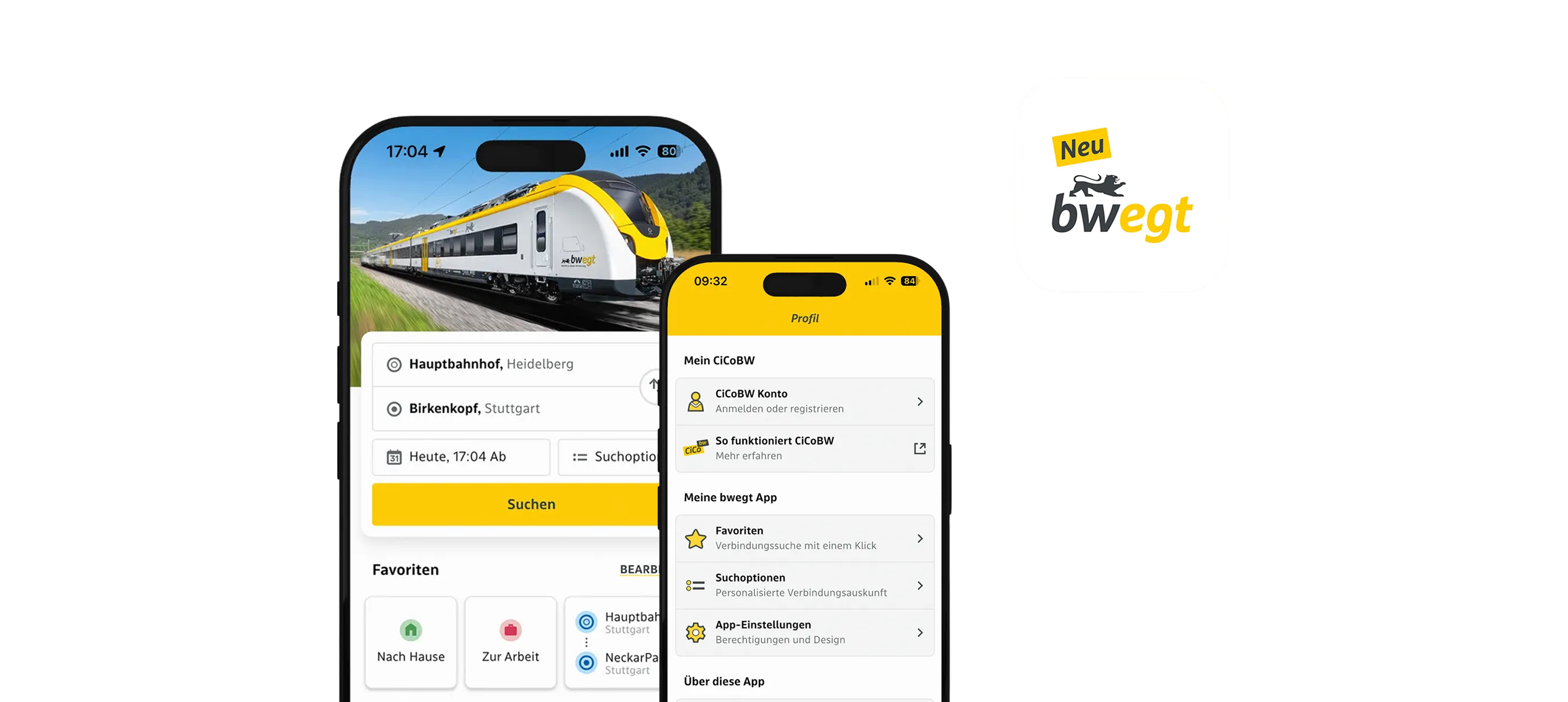 bwegt-App Einblick auf dem Smartphone