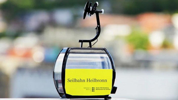 Modellseilbahn Heilbronn, gefördert vom Ministerium für Verkehr Baden-Württemberg