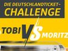 Bild mit der Aufschrift: Die Deutschandticket-Challenge - Tobi vs. Moritz