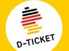 Logo des Deutschlandtickets auf gelbem Hintergrund.