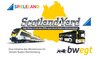 Ein Flyer mit der Beschriftung "Scotland Yard", einem bwegt-Zug und bwregiobus