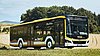 Ein bwregiobus fährt durch eine grüne Landschaft.