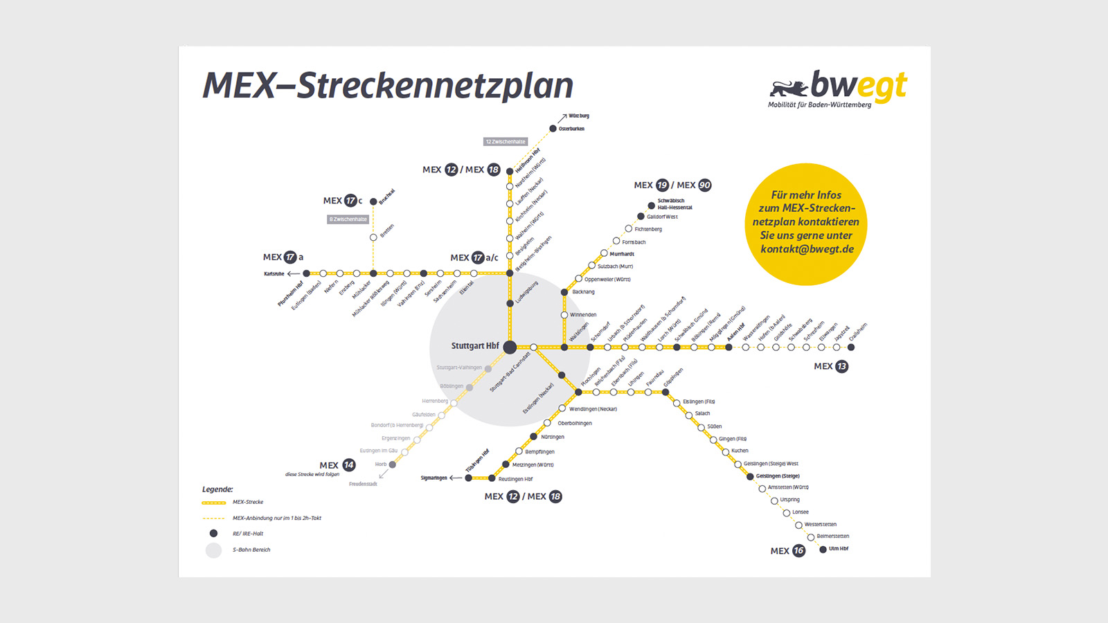 MEX-Streckennetzplan
