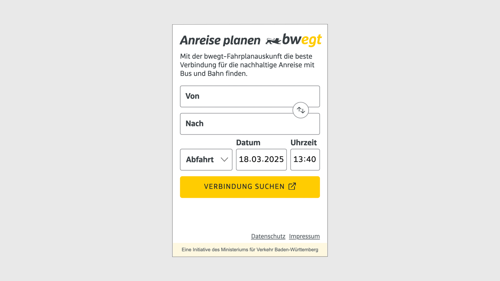 Fahrplanauskunft-Widget